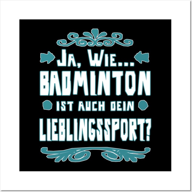 Badminton Schläger Federball Geschenkidee Wall Art by FindYourFavouriteDesign